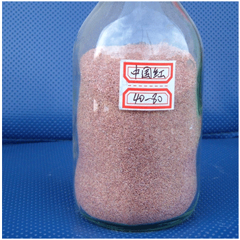 Chinese red, colored sand